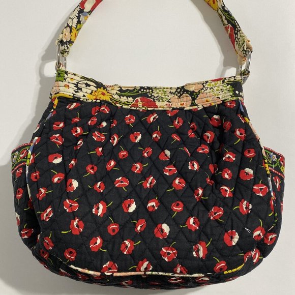 Vera Bradley Poppy Fields Floral Print Reversible Tote Handbag Magnetic Top - Picture 4 of 4